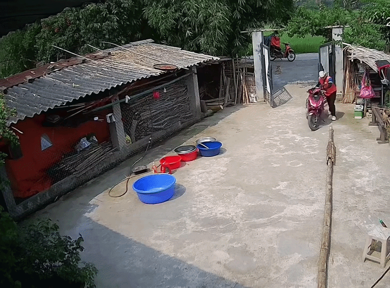 Shipper đến giao hàng bỗng dắt xe máy của khách đi: Đoạn camera an ninh 24 giây được tung lên mạng- Ảnh 2.