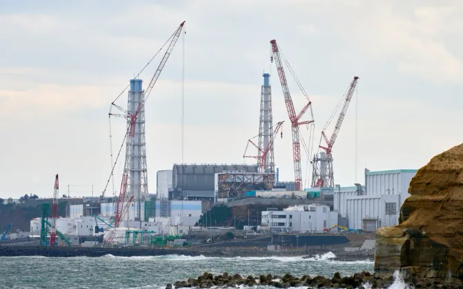 Nhà máy điện hạt nhân Fukushima Daiichi ở Futabacho, Futabagun, tỉnh Fukushima, Nhật Bản.(Ảnh: Tân Hoa Xã)