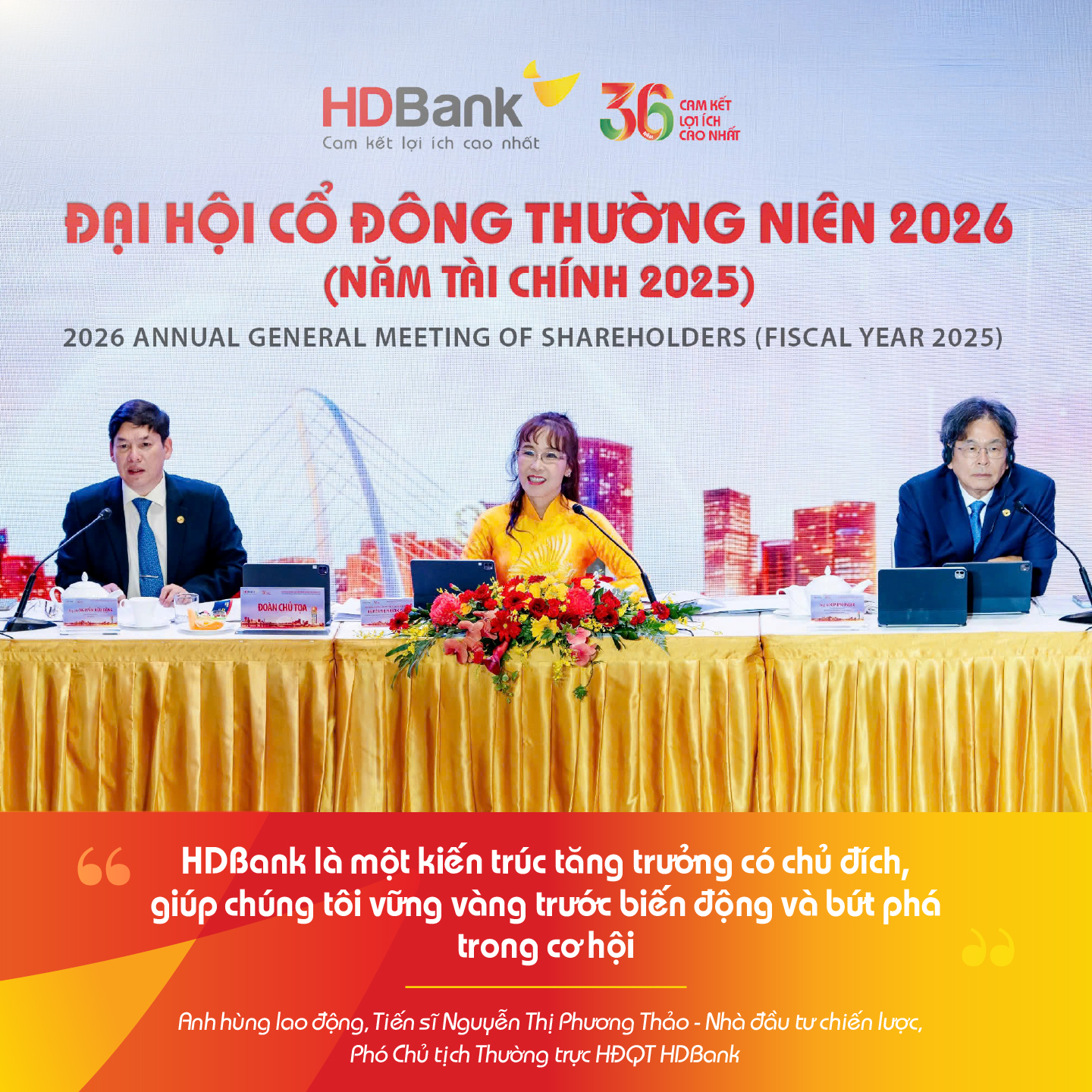 Những phát biểu ấn tượng của Ban lãnh đạo HDBank tại ĐHCĐ 2026 - Ảnh 2.