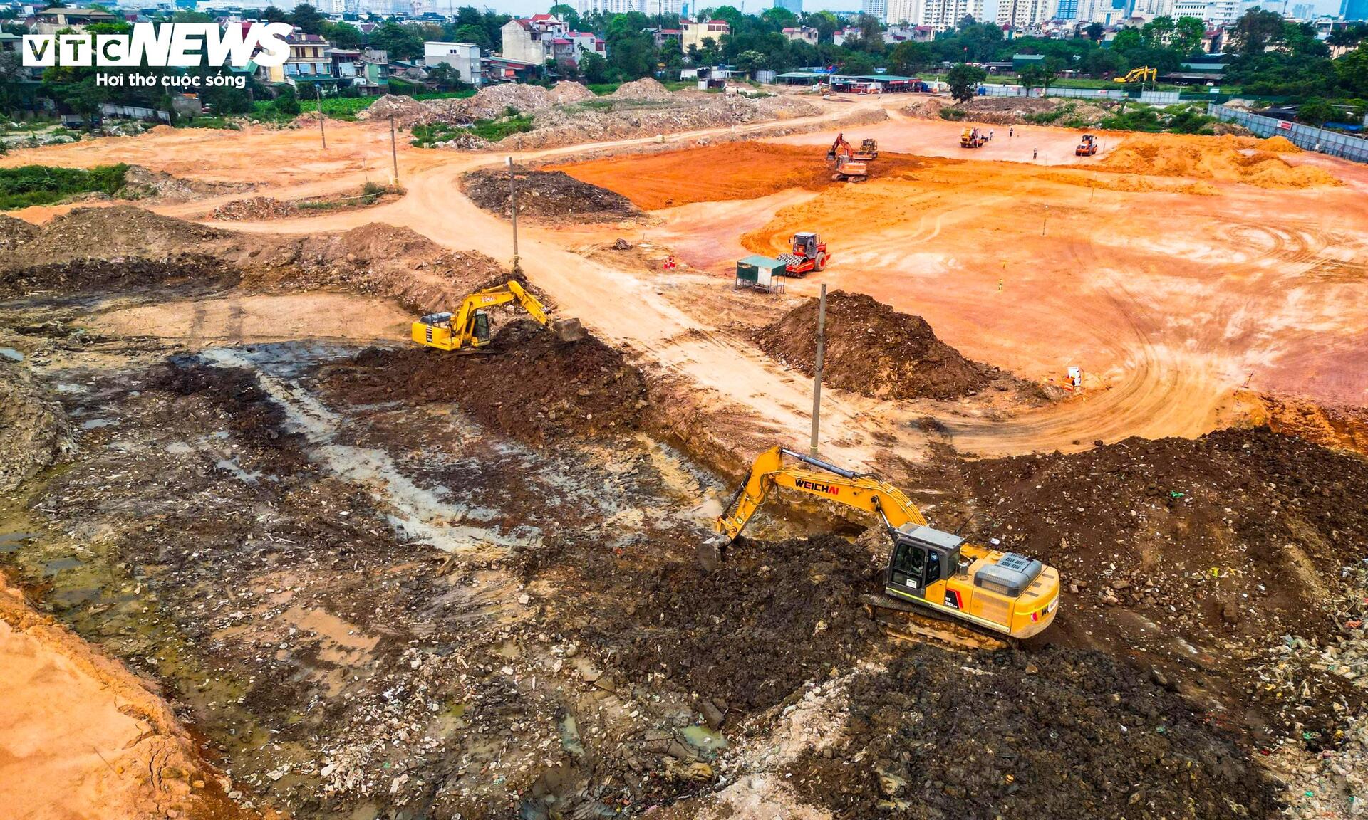 Cận cảnh công trường Depot Xuân Đỉnh tuyến Metro số 2 đang tăng tốc thi công- Ảnh 10.