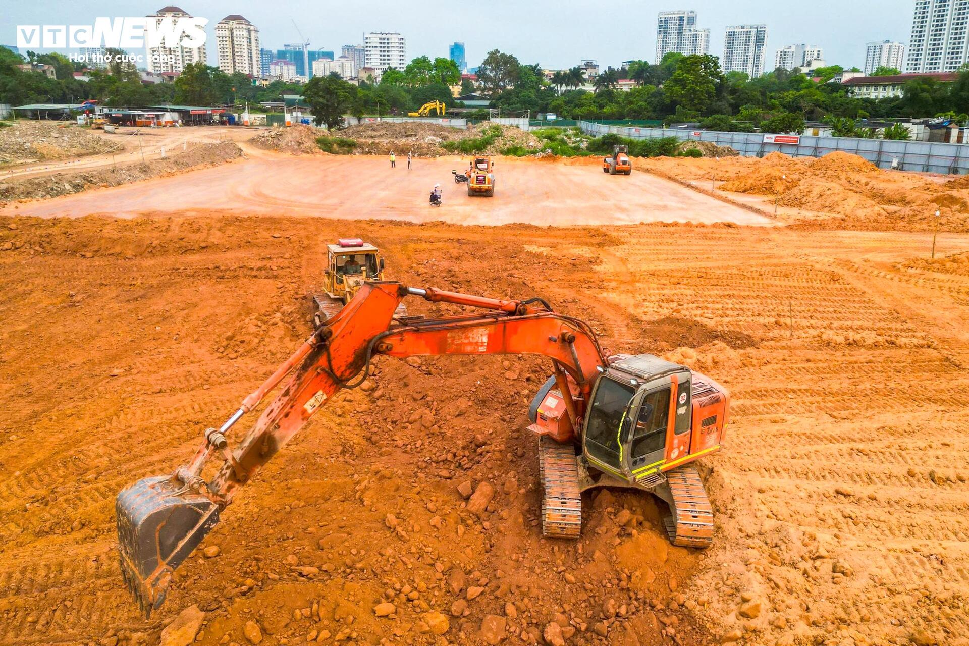 Cận cảnh công trường Depot Xuân Đỉnh tuyến Metro số 2 đang tăng tốc thi công- Ảnh 5.