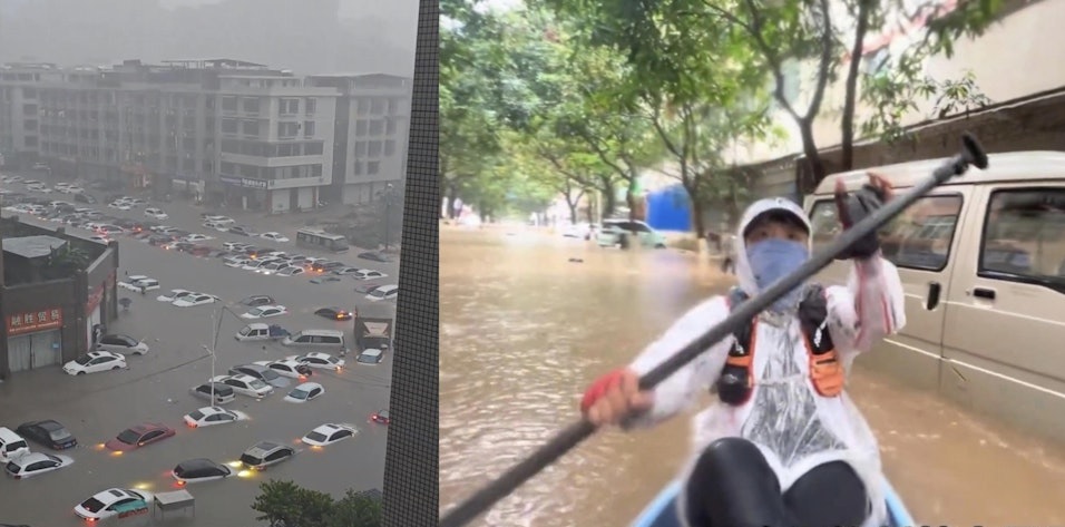 Trung Quốc: Khâm Châu hứng chịu trận mưa lớn kỷ lục trong 10 năm qua - Ảnh 1.