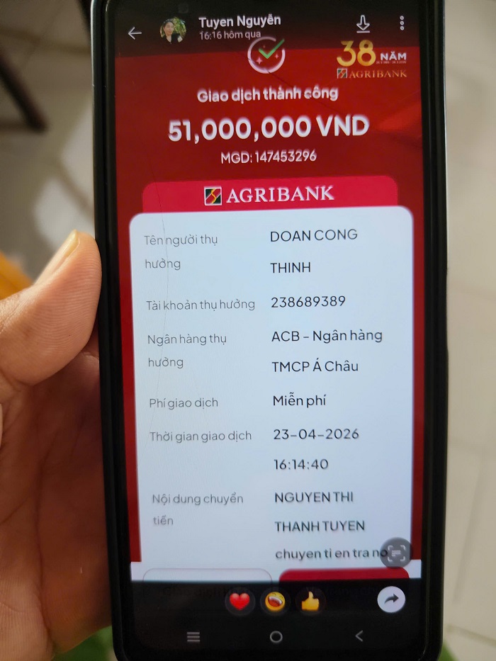 Chuyển khoản thành công 51 triệu đồng rồi xin nhận lại nhưng không được: Công an mời một người đàn ông lên làm việc- Ảnh 2.