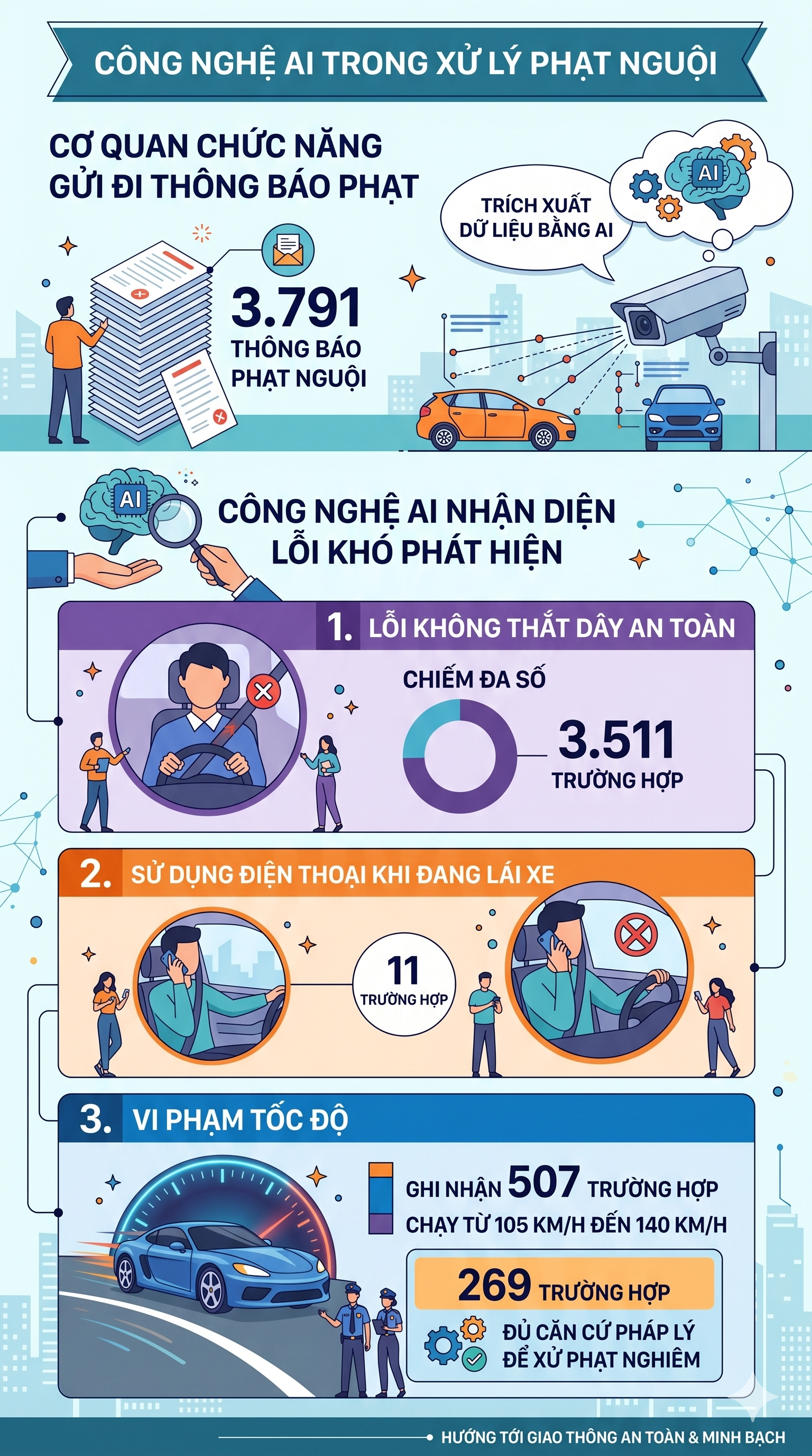 Camera AI giúp CSGT xử lý mạnh lỗi vi phạm giao thông này: 3.511 tài xế đã bị xử phạt - Ảnh 1.