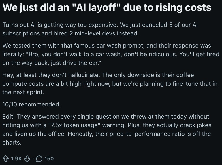 Công ty startup "sa thải" AI, thuê hẳn 2 lập trình viên để trả lương cho rẻ- Ảnh 1.