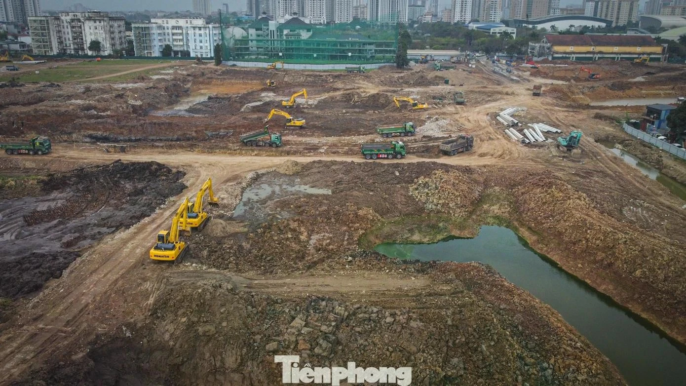 Tháo gỡ điểm nghẽn mặt bằng thi công dự án khẩn cấp hồ điều hòa Phú Đô- Ảnh 1.