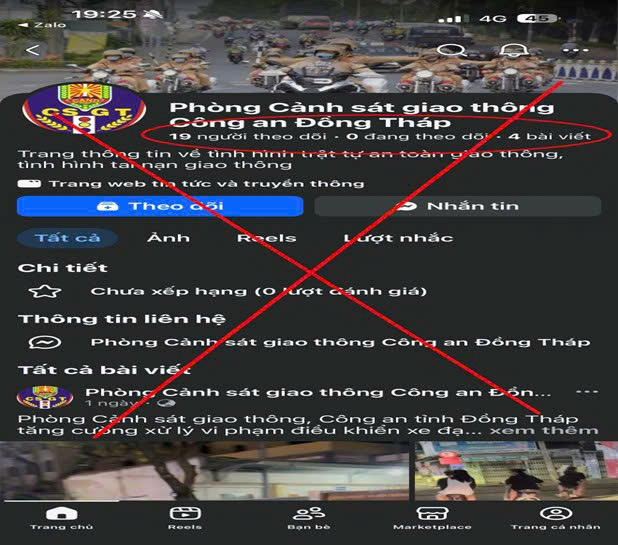 CSGT Công an tỉnh Đồng Tháp cảnh báo trang Facebook giả mạo nguy hiểm - Ảnh 2.