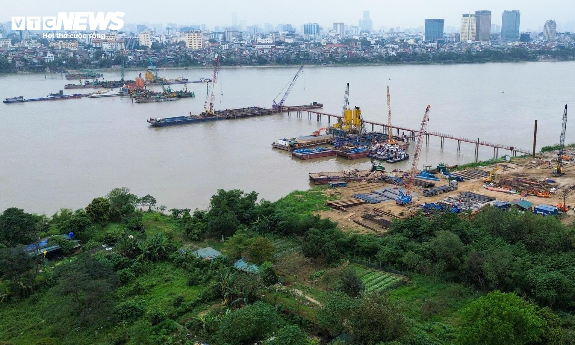 Bên trong đại công trường cầu Trần Hưng Đạo gần 16 nghìn tỷ đồng ở Hà Nội- Ảnh 10.