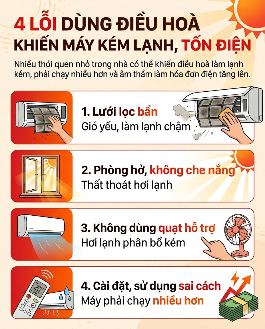 Cảnh báo đặc biệt tới các gia đình đang bật điều hoà vào buổi trưa, chiều - Ảnh 4.