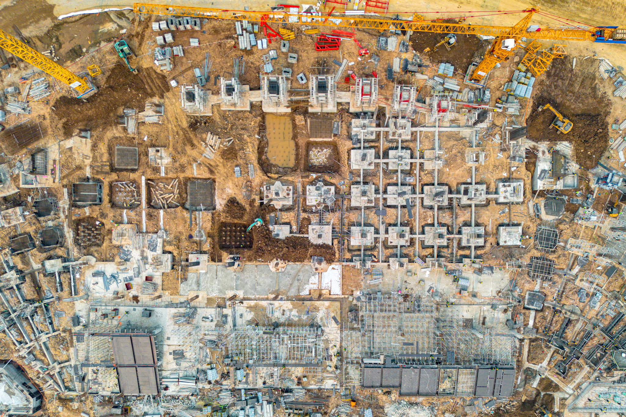 Đại công trường xây sân vận động lớn thứ hai Việt Nam: Lột xác sau 2 tháng, khán đài 60.000 chỗ dần lộ diện - Ảnh 7.