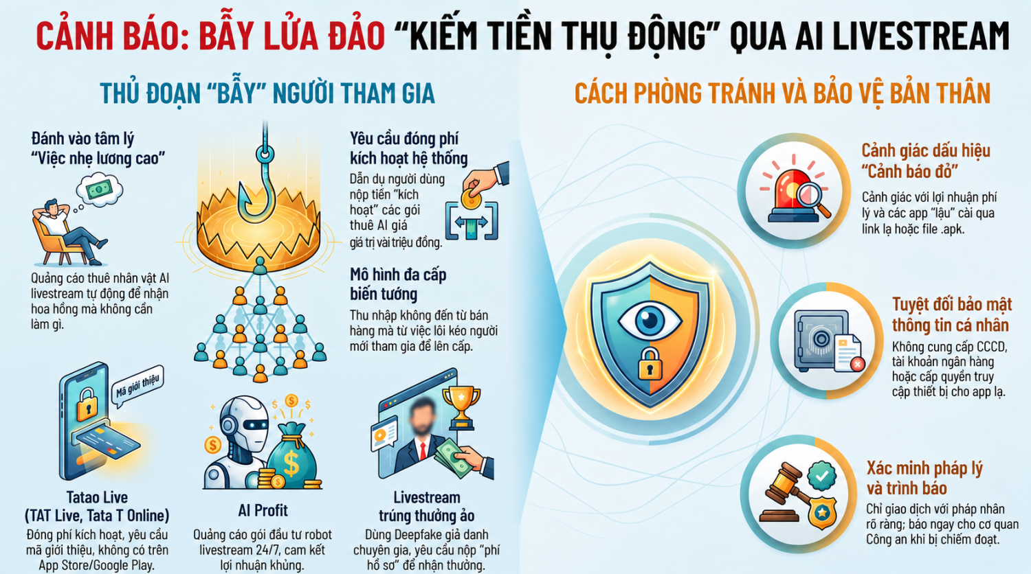 Lừa đảo “kiếm tiền thụ động” qua AI livestream, chiếm đoạt tài sản - Ảnh 1.