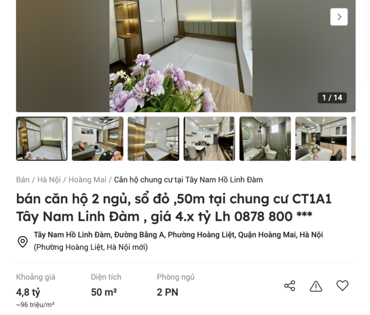 Nhà ở xã hội đã qua sử dụng vẫn có giá gần 100 triệu đồng/m²- Ảnh 1.