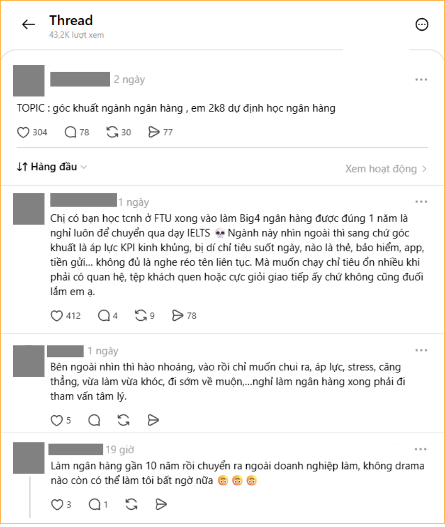 Làm ngân hàng lương 30-40 triệu, nghỉ việc xong phải đi tham vấn tâm lý: "Góc khuất” chỉ người trong ngành mới hiểu - Ảnh 3.
