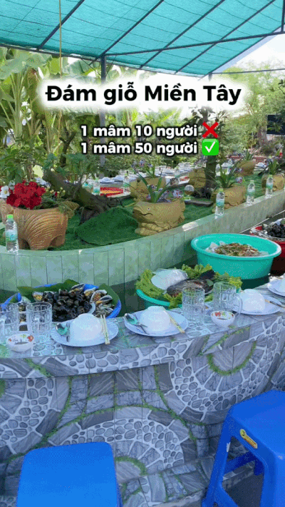 Đám giỗ miền Tây đẳng cấp với "lẩu băng chuyền" tự chế 50 ăn cùng lúc: Chủ nhà nói gì về chi tiết dễ gặp sự cố?- Ảnh 1.