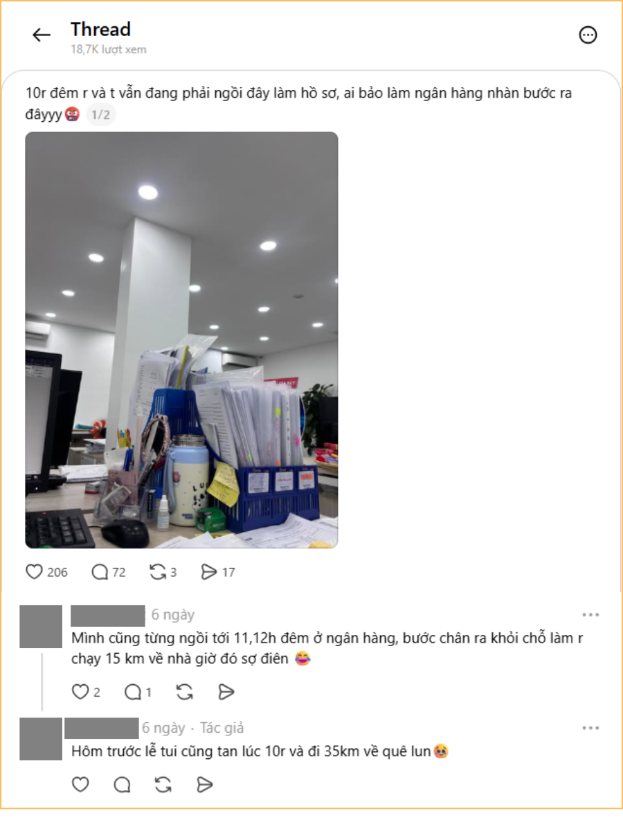 Chuyện như cơm bữa của dân ngân hàng: 9-10h đêm vẫn chụp ảnh “check-in” ở văn phòng- Ảnh 1.