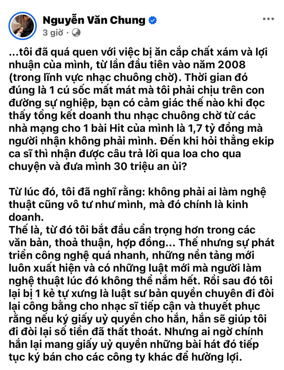 Chủ nhân hit 10 tỷ view, có 700 ca khúc quốc dân liên tục bị lừa, bài doanh thu 1.7 tỷ đồng chỉ được trả 30 triệu- Ảnh 2.