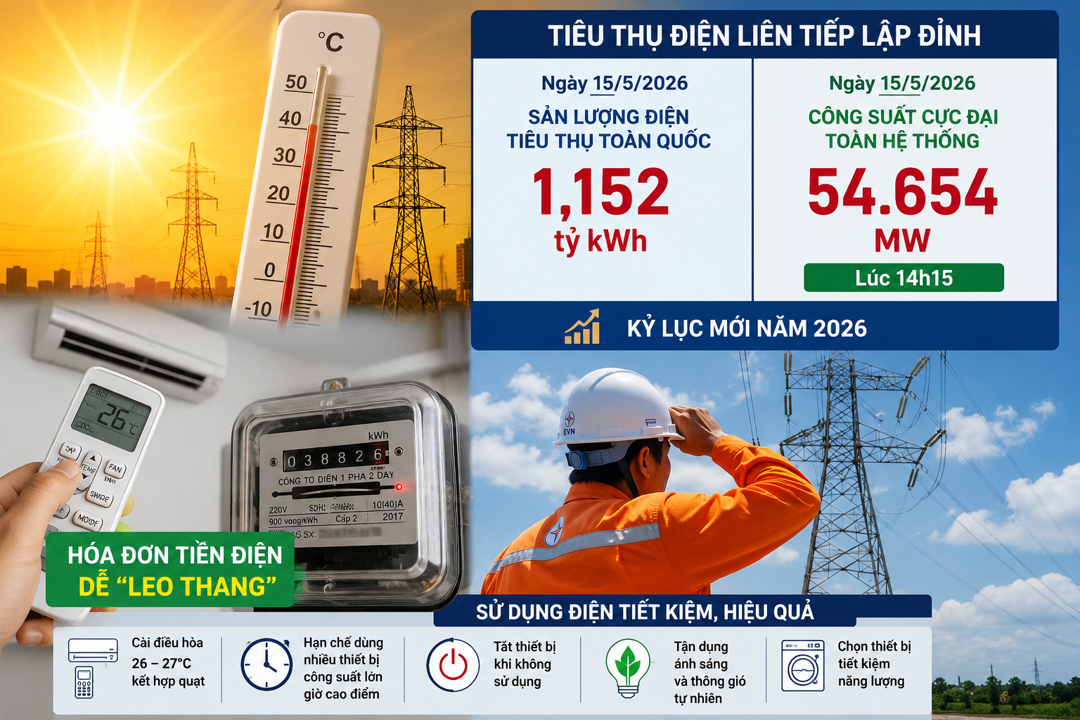 Tất cả người dân cần đặc biệt lưu ý khung giờ dùng điện khiến hóa đơn tăng vọt trong mùa nắng nóng  - Ảnh 2.