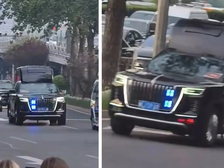 Chiếc SUV bí ẩn với mái khổng lồ trong đoàn xe ông Trump ở Trung Quốc- Ảnh 1.