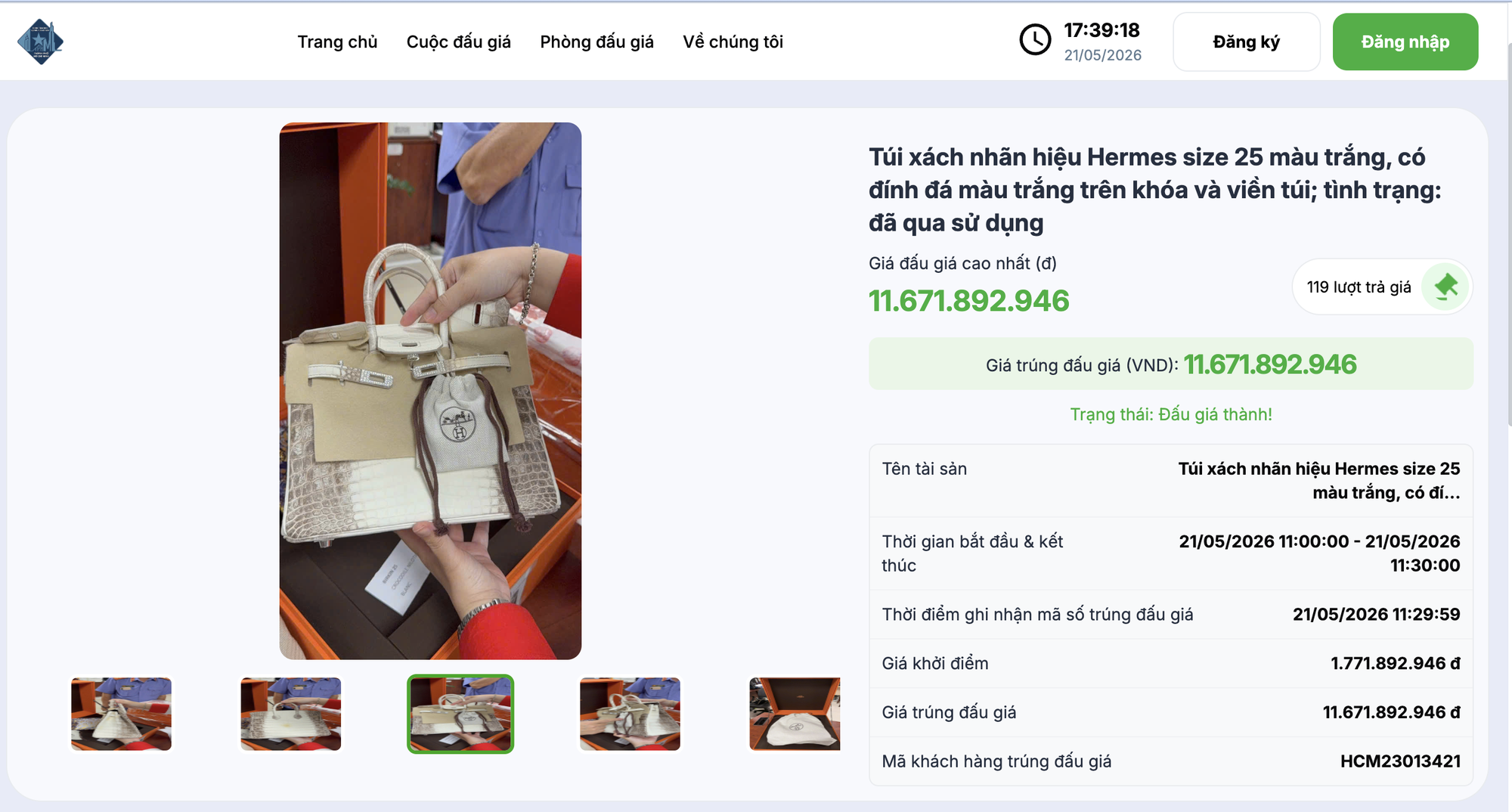 Túi Hermes bà Trương Mỹ Lan từng nói "giá trị không đáng bao nhiêu", đấu giá thu về hơn 14 tỉ đồng - Ảnh 1.