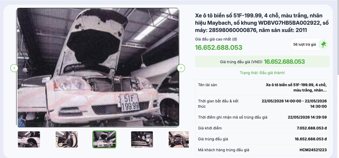 Một người trả hơn 16,6 tỉ đồng mua Maybach "biển VIP" của bà Trương Mỹ Lan- Ảnh 1.