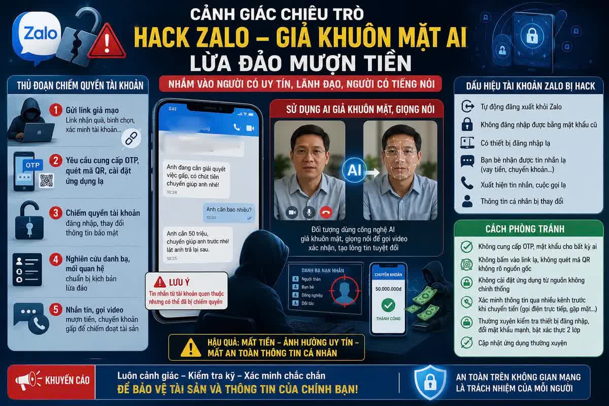 Cảnh giác thủ đoạn chiếm đoạt tài khoản Zalo rồi nhắn tin lừa “mượn tiền”- Ảnh 1.