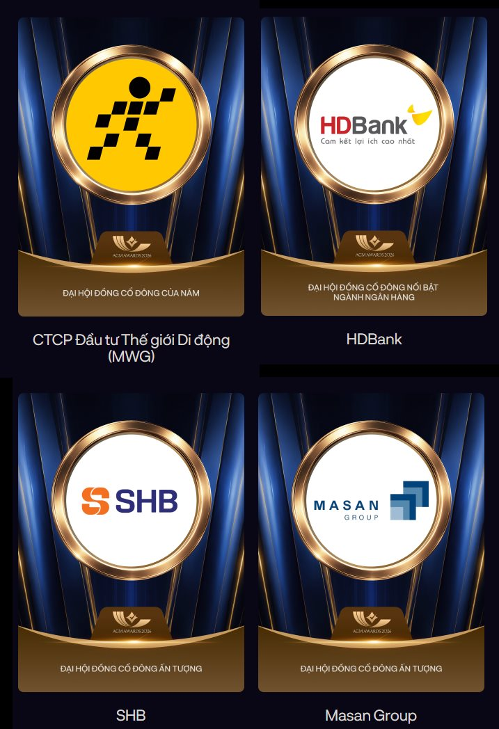 Công bố kết quả AGM Awards 2026: Các ngân hàng áp đảo nhóm vốn hóa lớn, nhiều doanh nhân kỳ cựu được vinh danh - Ảnh 3.