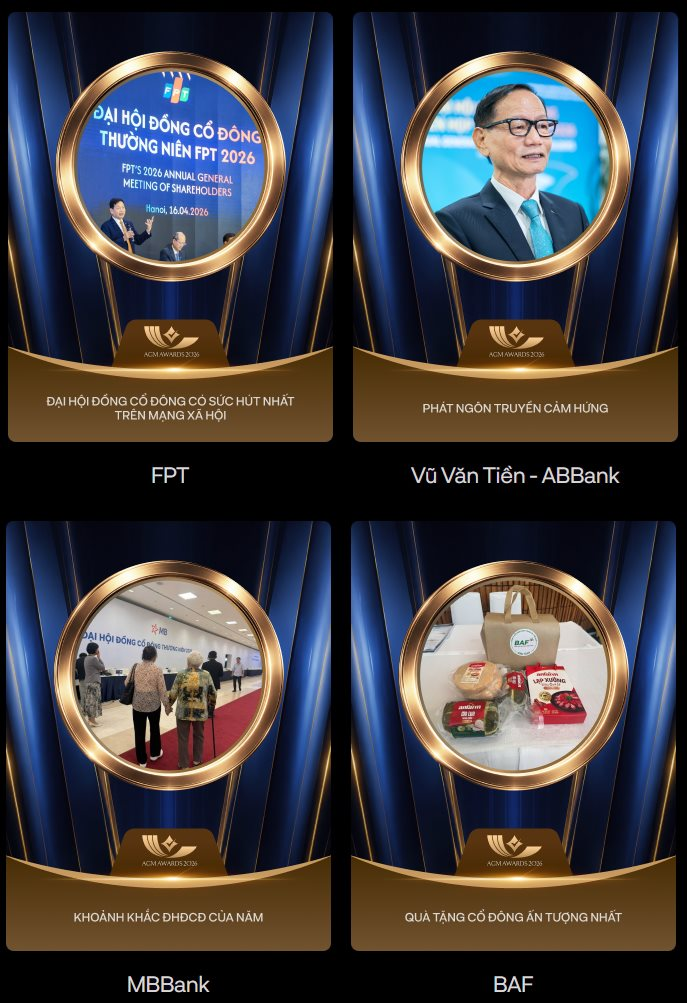Công bố kết quả AGM Awards 2026: Các ngân hàng áp đảo nhóm vốn hóa lớn, nhiều doanh nhân kỳ cựu được vinh danh - Ảnh 4.