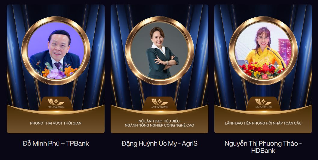Công bố kết quả AGM Awards 2026: Các ngân hàng áp đảo nhóm vốn hóa lớn, nhiều doanh nhân kỳ cựu được vinh danh - Ảnh 5.
