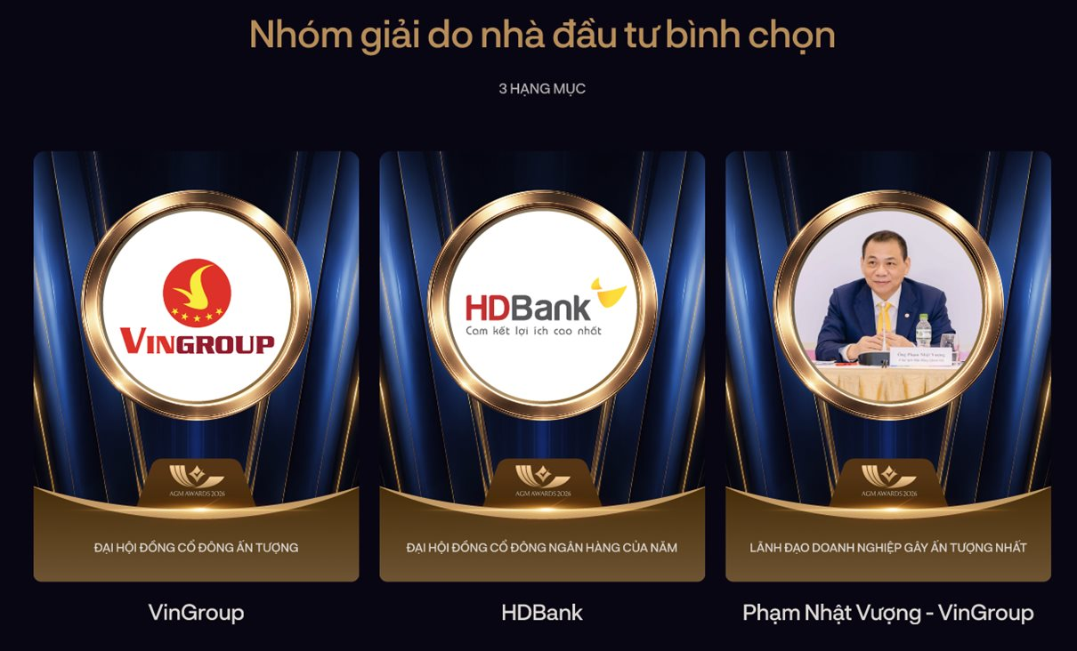 Công bố kết quả AGM Awards 2026: Các ngân hàng áp đảo nhóm vốn hóa lớn, nhiều doanh nhân kỳ cựu được vinh danh - Ảnh 6.