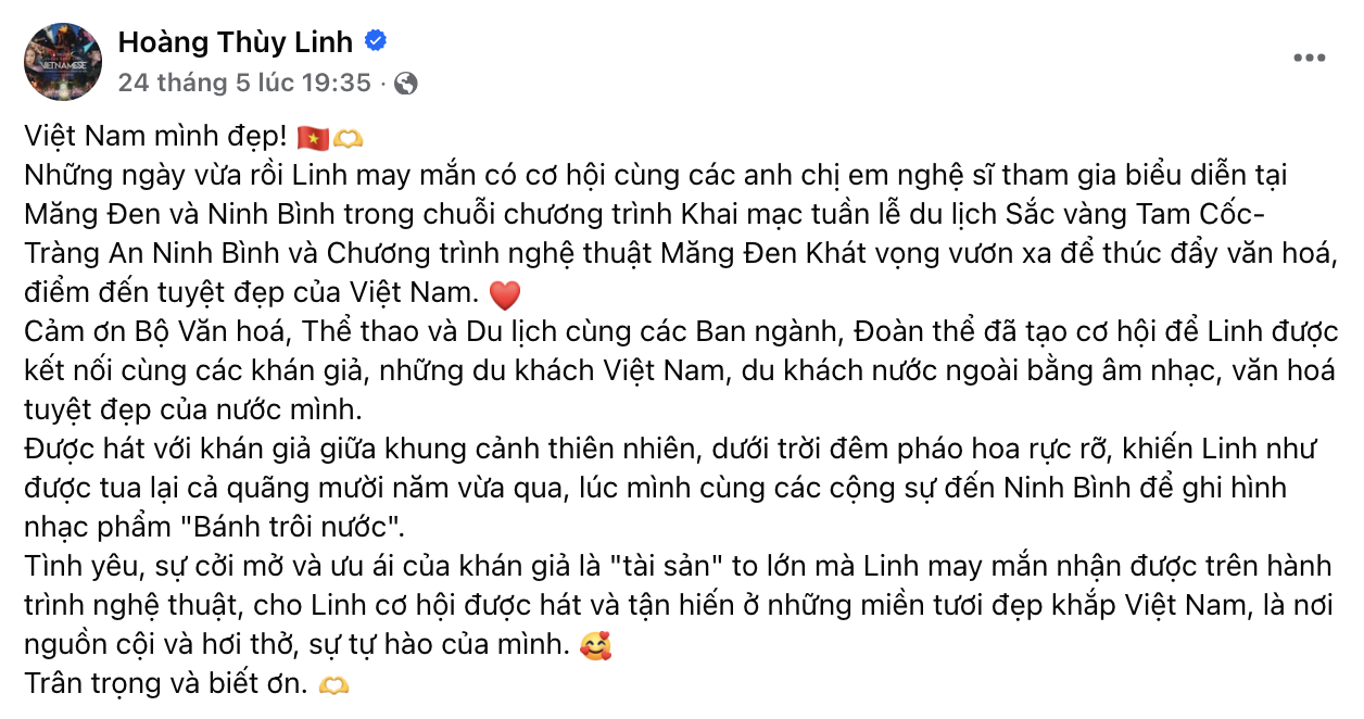 Nữ ca sĩ được Bộ VHTTDL “chọn mặt gửi vàng”: Hai album là tiêu chuẩn nhạc Việt, biểu diễn toàn sự kiện quốc gia- Ảnh 1.