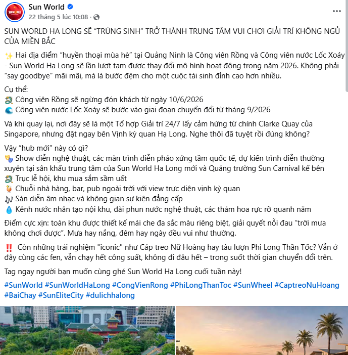 Một công viên giải trí quy mô lớn ở miền Bắc chính thức ngừng nhận khách từ tháng 6- Ảnh 1.