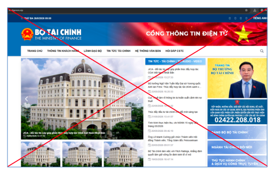 Bộ Tài chính gửi Bộ Công an loạt website giả mạo bộ - Ảnh 1.