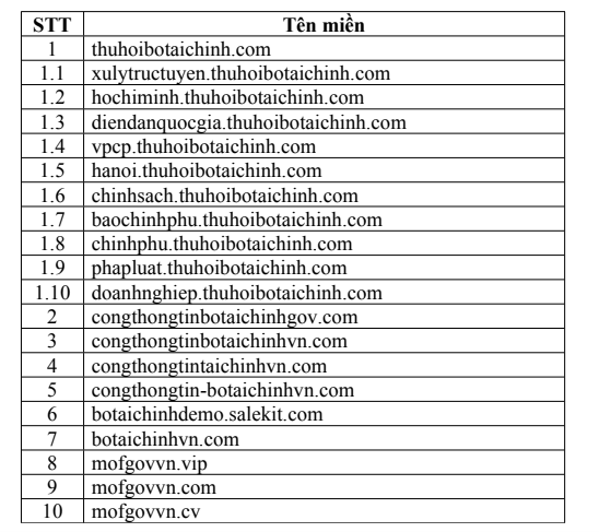 Bộ Tài chính gửi Bộ Công an loạt website giả mạo bộ - Ảnh 2.