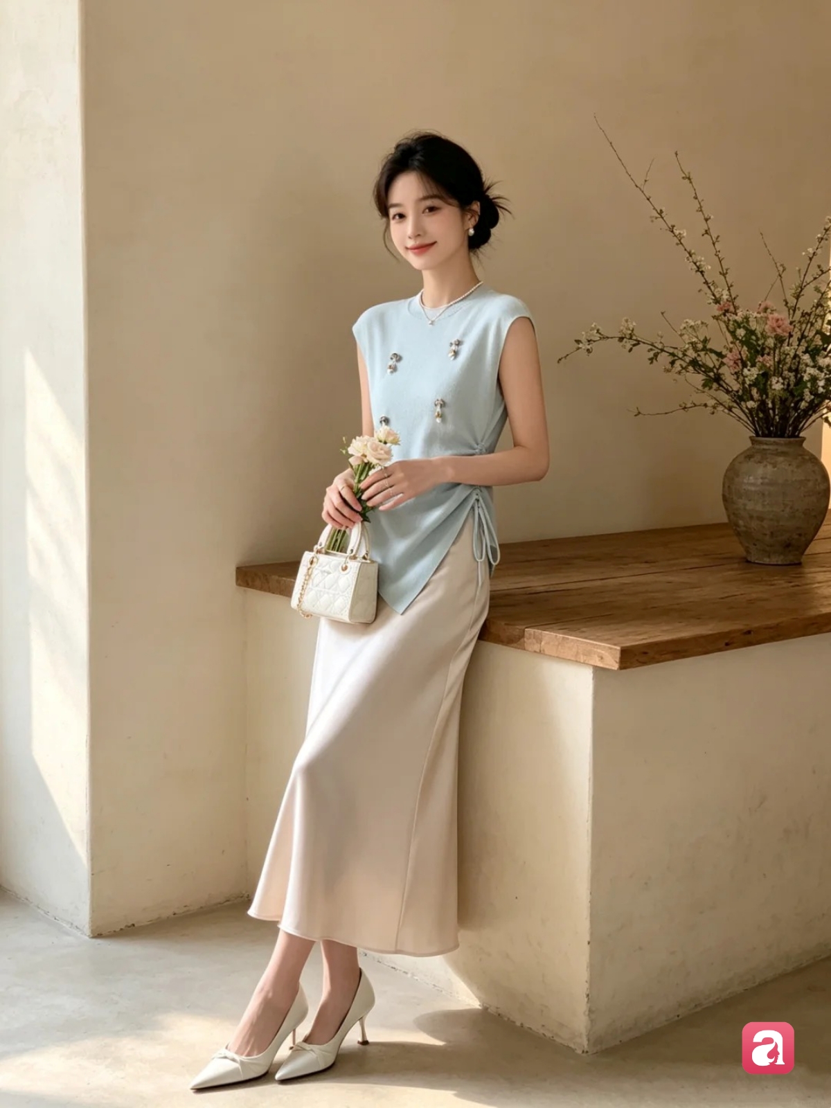Mùa hè năm nay, hội mặc đẹp đều đang mê kiểu chân váy trắng mềm rũ này - Ảnh 6.