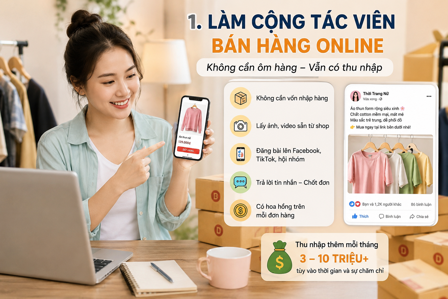 5 công việc mà chị em có thể bắt đầu chỉ với một chiếc điện thoại và vài giờ rảnh mỗi ngày- Ảnh 1.