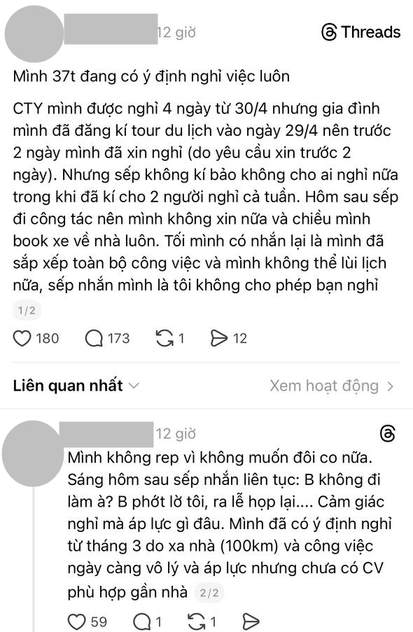 Nghỉ lễ 4 ngày vẫn xin thêm, bị từ chối: Nhân sự dọa nghỉ việc, netizen “duyệt đơn giúp”- Ảnh 1.