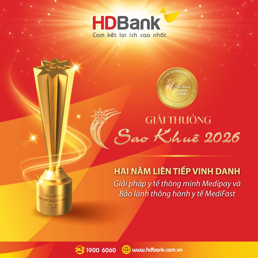 HDBank ghi dấu ấn tại Sao Khuê 2026 với bộ đôi giải pháp y tế số MediPay – MediFast  - Ảnh 1.