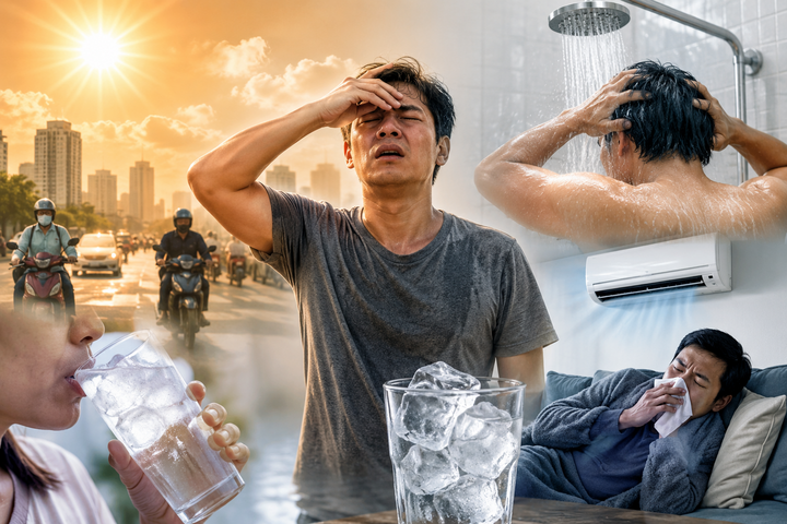 Nắng nóng đỉnh điểm, 5 cách giải nhiệt tưởng đúng nhưng rất hại tim mạch- Ảnh 1.