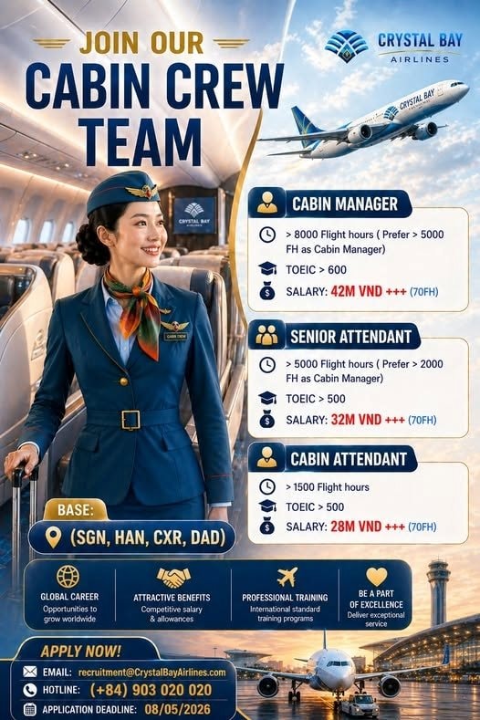 Hãng hàng không của đại gia Nguyễn Đức Chi tuyển tiếp viên thu nhập 30 triệu đồng/tháng, phi công nhận gần 300 triệu- Ảnh 1.