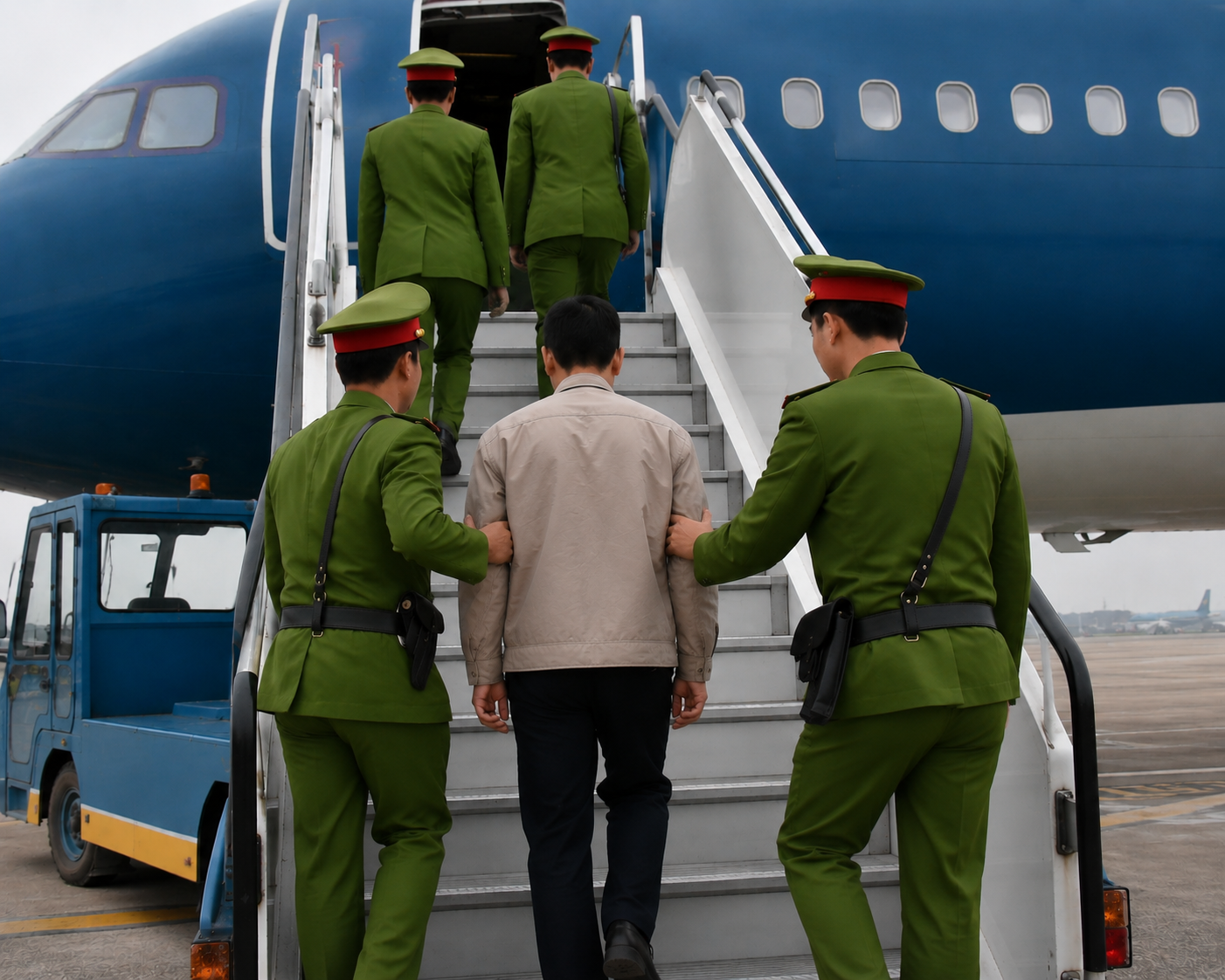 Người phạm tội được vận chuyển bằng máy bay ra sao? - Ảnh 1.
