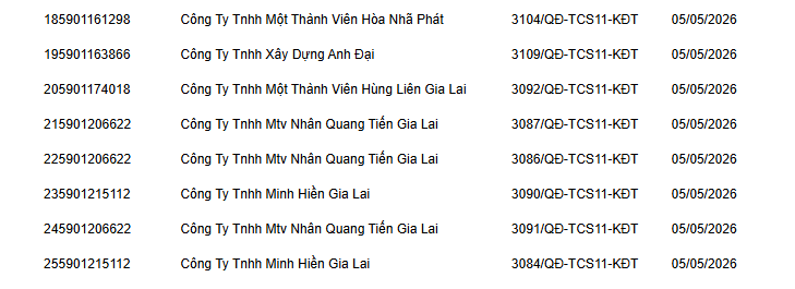 Cơ quan Thuế thông báo: Phong tỏa tài khoản ngân hàng đối với các doanh nghiệp, công ty có tên sau- Ảnh 2.