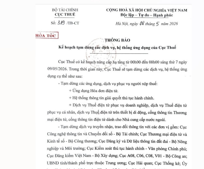 Cục Thuế có thông báo hỏa tốc - Ảnh 1.