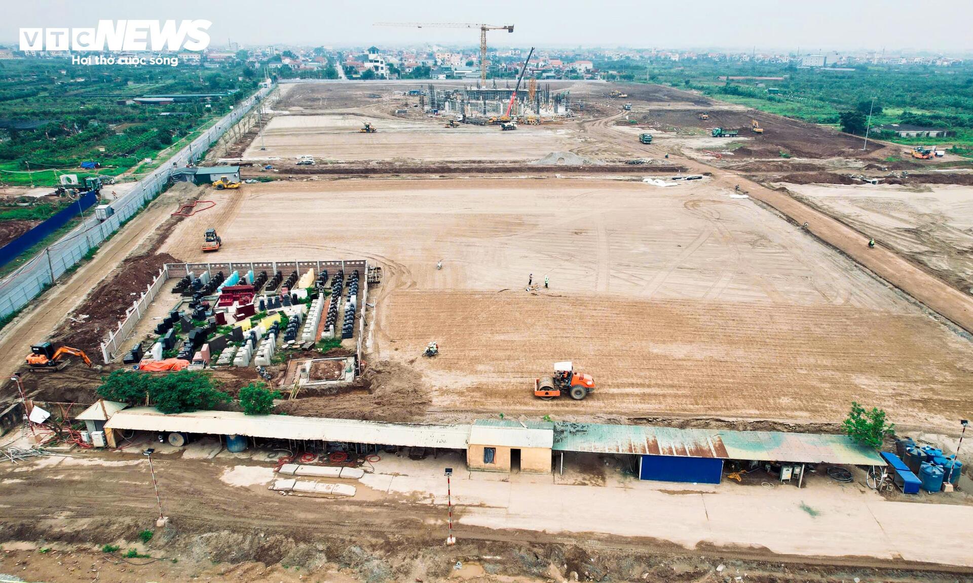 Đại công trường sân vận động 60.000 chỗ sáng đèn xuyên đêm ở Hưng Yên- Ảnh 10.