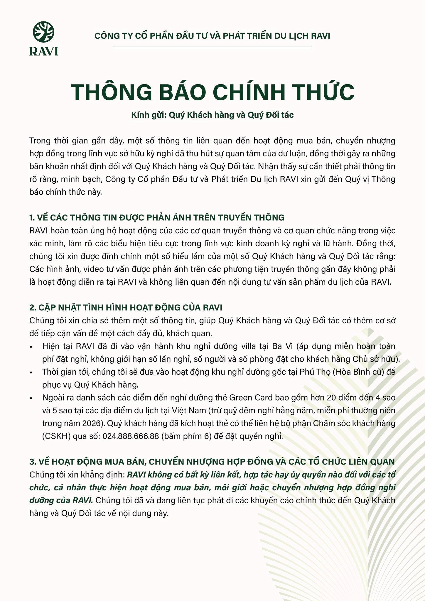 Sau loạt phản ánh về “bẫy hợp đồng kỳ nghỉ”, RAVI nói gì?- Ảnh 2.