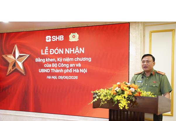 Bộ Công an tặng bằng khen cho SHB - Ảnh 1. Bộ Công an tặng bằng khen cho SHB - Ảnh 1.