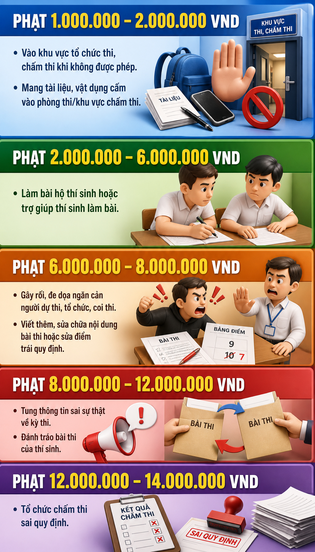 Tất cả học sinh đi thi chú ý quy định phạt tới 16 triệu đồng- Ảnh 1.