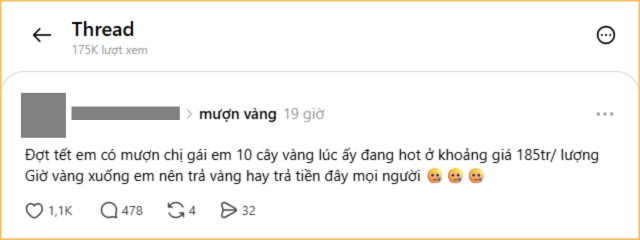 Vay 4 cây vàng lúc giá vàng 190 triệu, giờ vàng giảm muốn trả vàng lại bị nói không biết điều?- Ảnh 3.