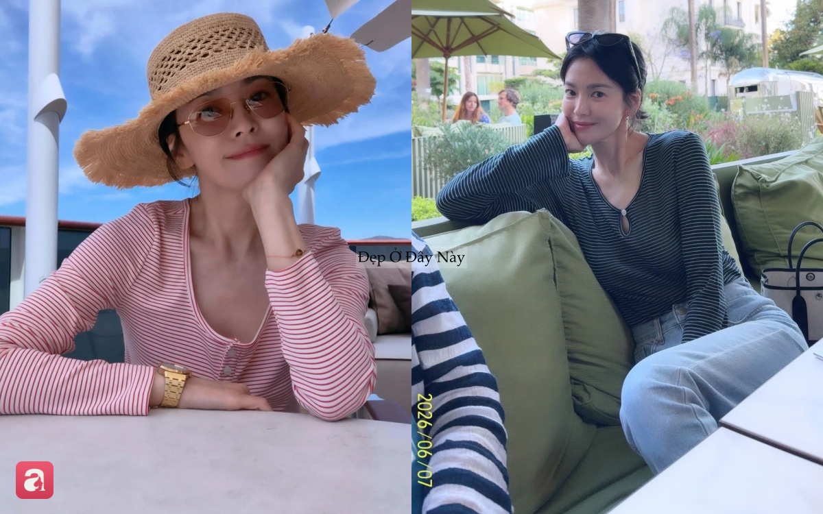 Kiểu áo hack tuổi đang được Song Hye Kyo cưng sủng, chị em U40 diện theo là trẻ ra vài tuổi- Ảnh 1.