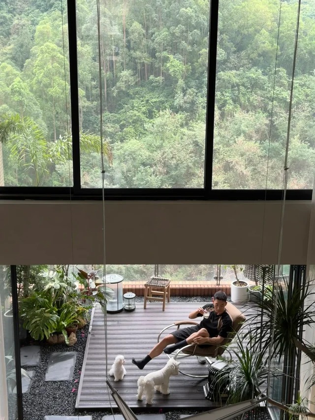 Hồ cá Koi trên ban công, cửa sổ view "4 mùa" của chàng trai lên núi xây nhà sống cùng 4 chú chó- Ảnh 9.