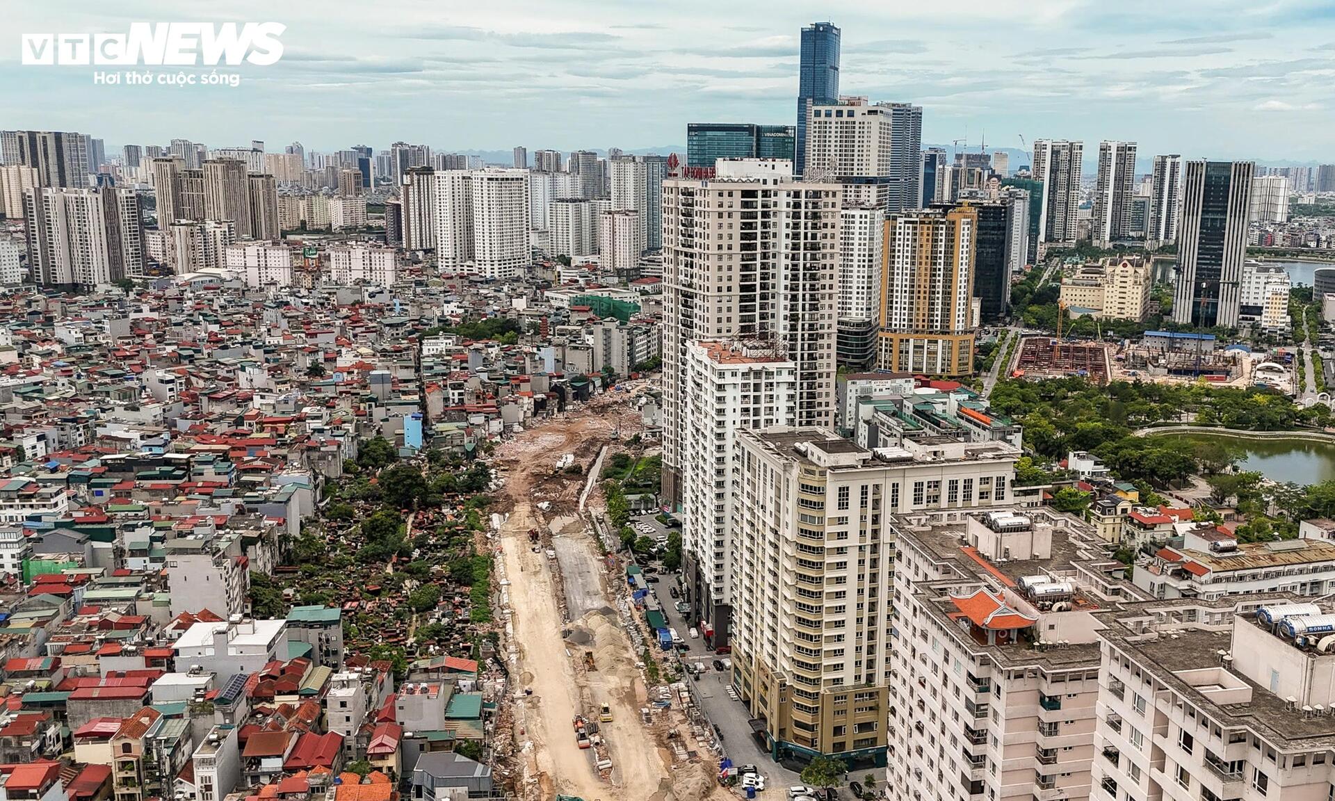 Hình hài tuyến đường Vành đai 2,5 qua Cầu Giấy sau gần 3 tháng thi công- Ảnh 15.